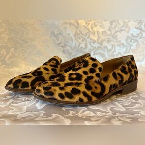 Madewell Frances Calf Hair Loafer, Size 6.5, #J8280, Leather, Leopard Print